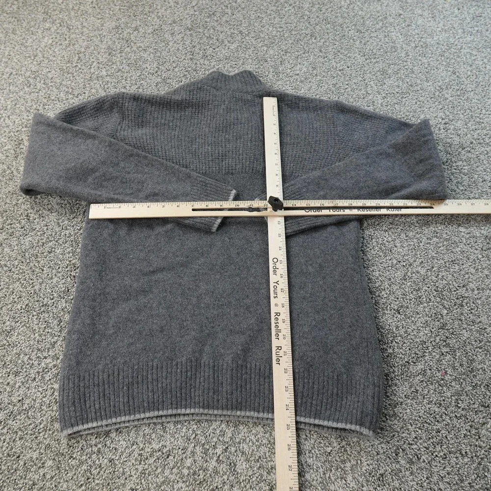 Daniele Blasi Sweater Mens L Gray Wool Henley Waffle Knit Thermal Pullover Italy